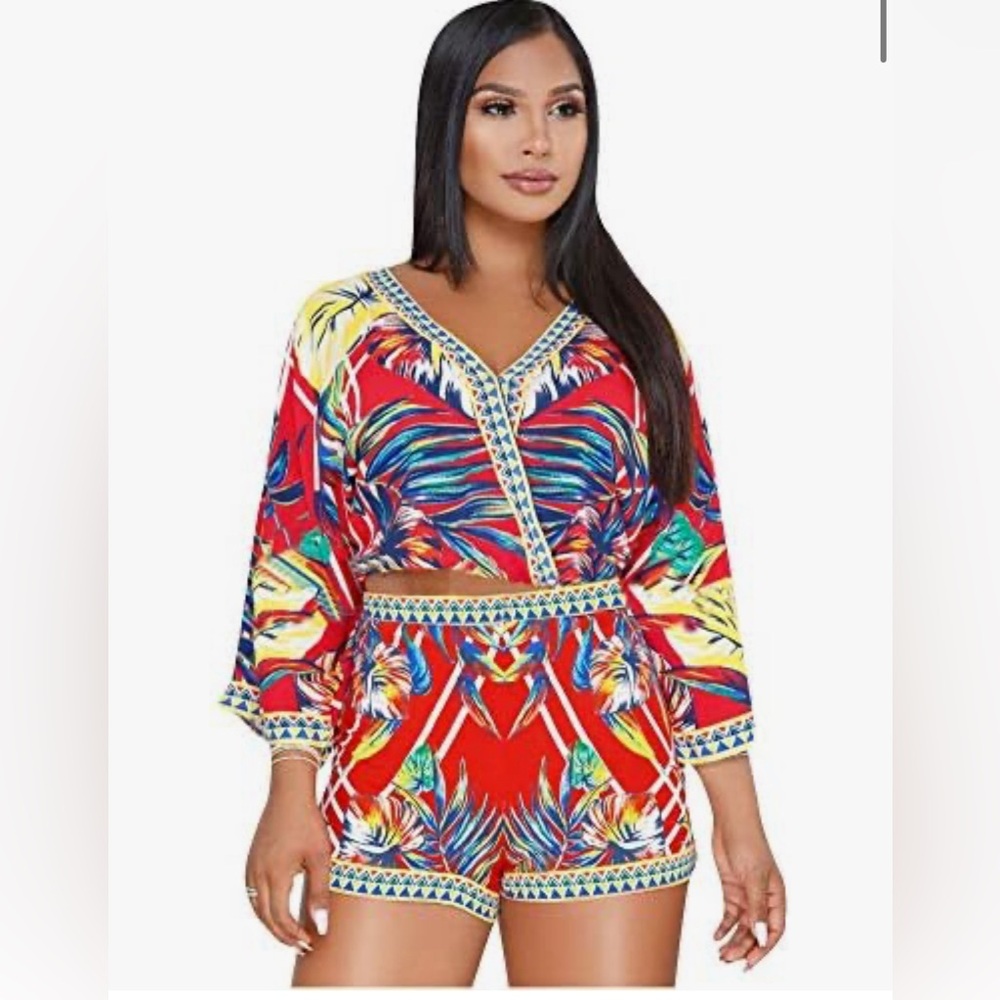 2 Piece Outfits for Women Summer Crop Top Short Set. New without tags.